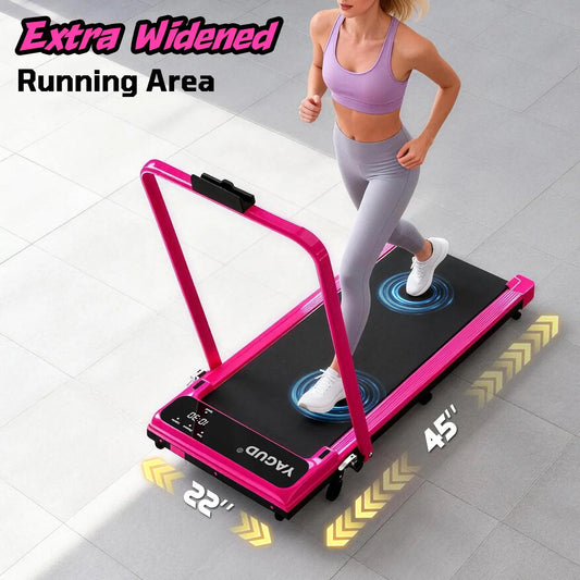 YAGUD pink walking pad in use