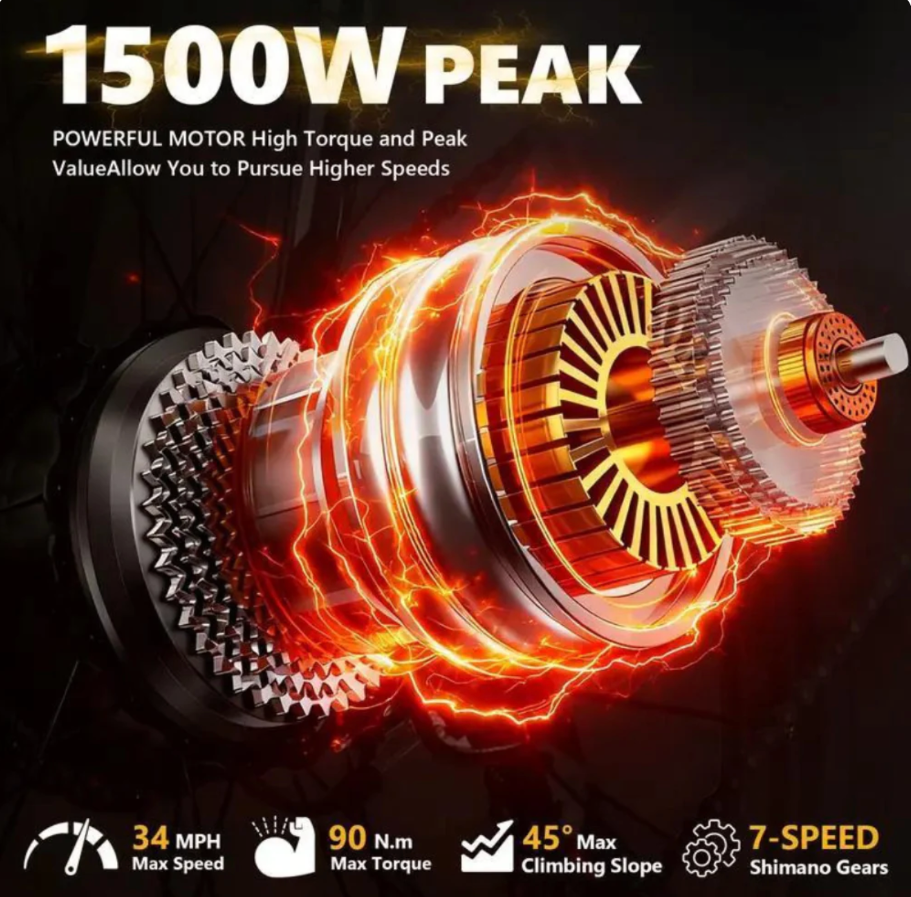 Lavelle All-Terrain 1500W Peak Motor Electric Bike