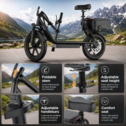 Lavelle 500W Electric Scooter with Seat – 48V Battery, 22 MPH