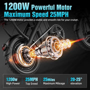 Lavelle Pikabike Z6 1200W Foldable E-Bike
