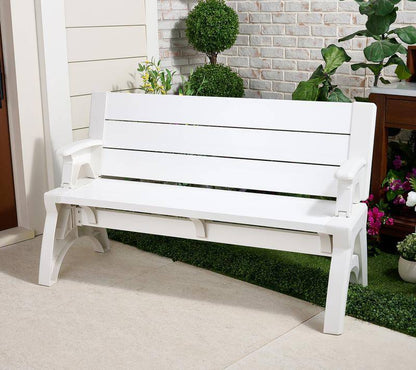 Convert-a-Bench Gen II XL Designer Series Bench-to-Table Modern Outdoor Patio Furniture Stool Chairs