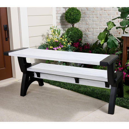 Convert-a-Bench Gen II XL Designer Series Bench-to-Table Modern Outdoor Patio Furniture Stool Chairs