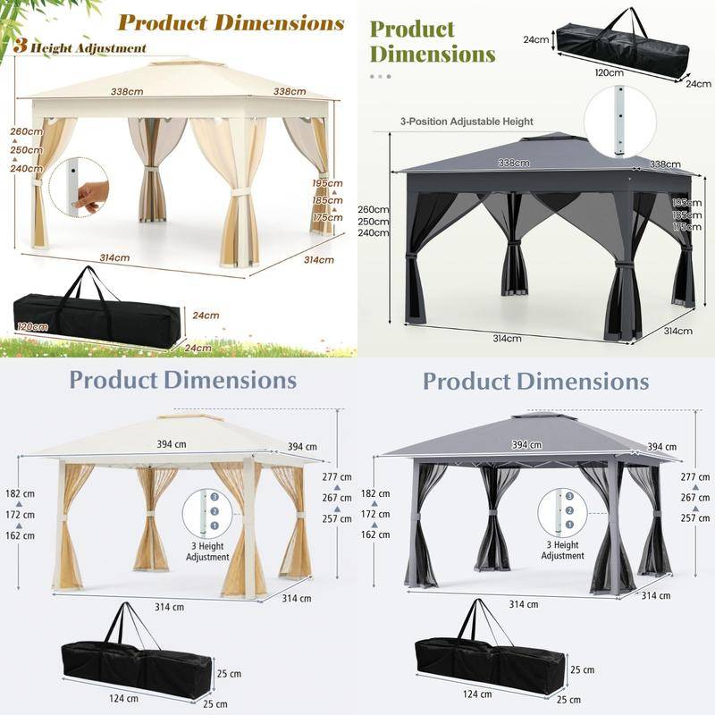 COSTWAY Outdoor Garden Gazebo